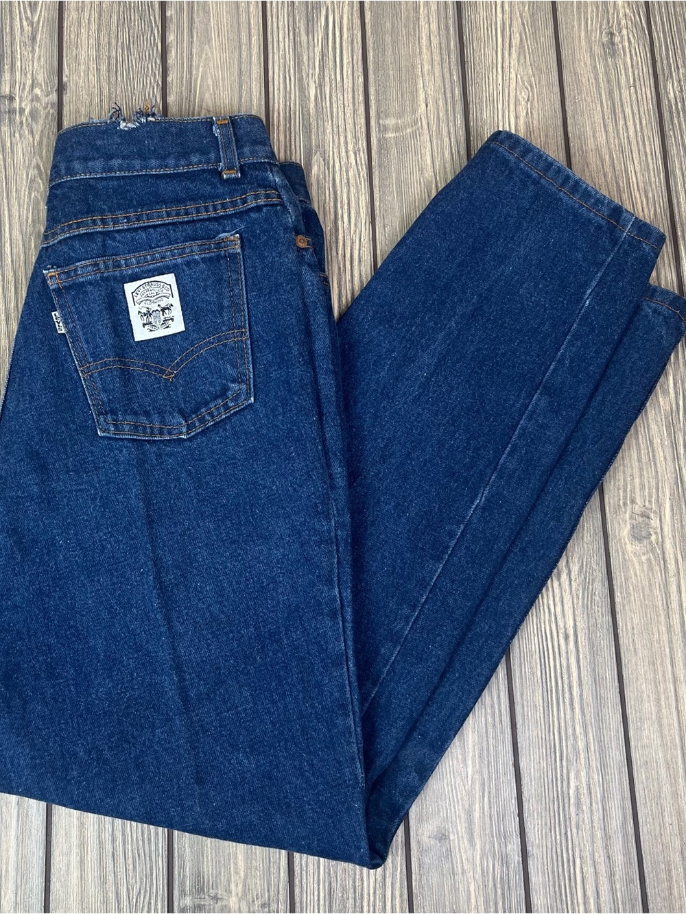 Vintage 80s Levi’s White Label High Rise Dark Jeans Size 14
